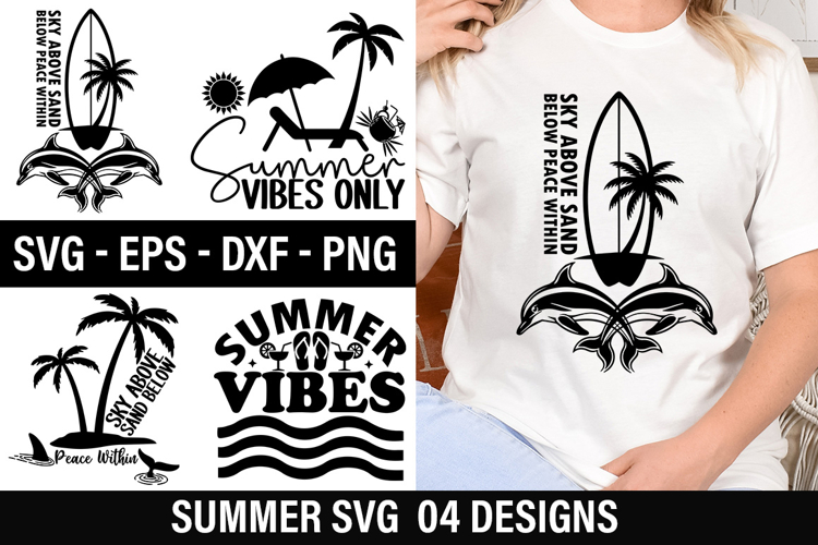 Summer SVG Design - Sky Above Sand Below Peace Within