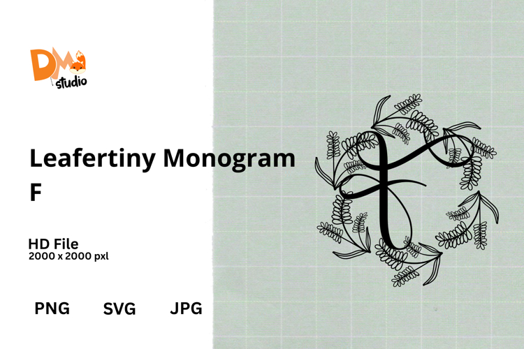 Floral Monogram Letter Svg Image 9