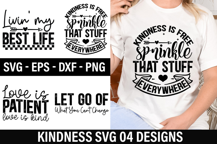 Kindness SVG Design - kindness is free sprinkle that stuff