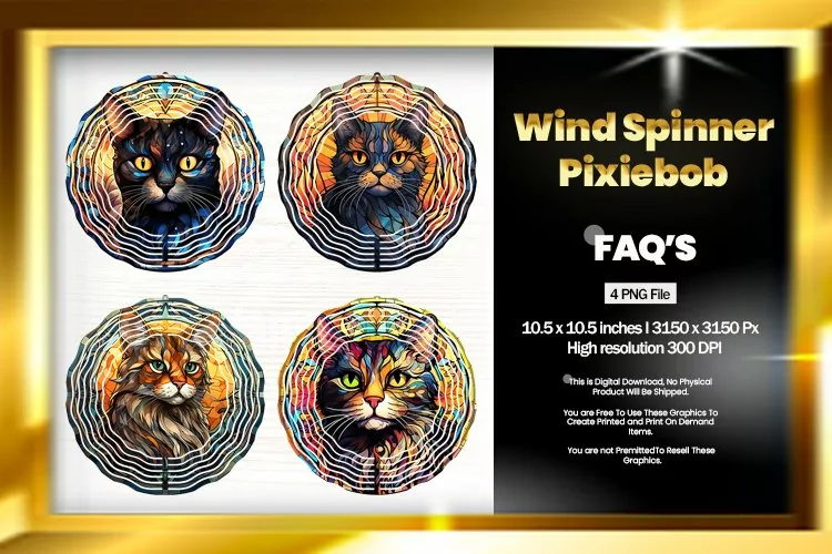Pixiebob Wind Spinner Sublimation - 04 Variation