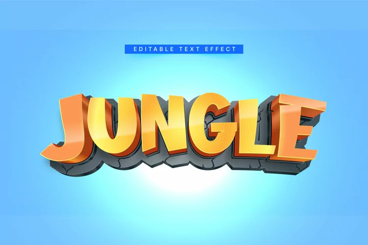 Editable Text Effect for Illustrator. Vector Graphic styles