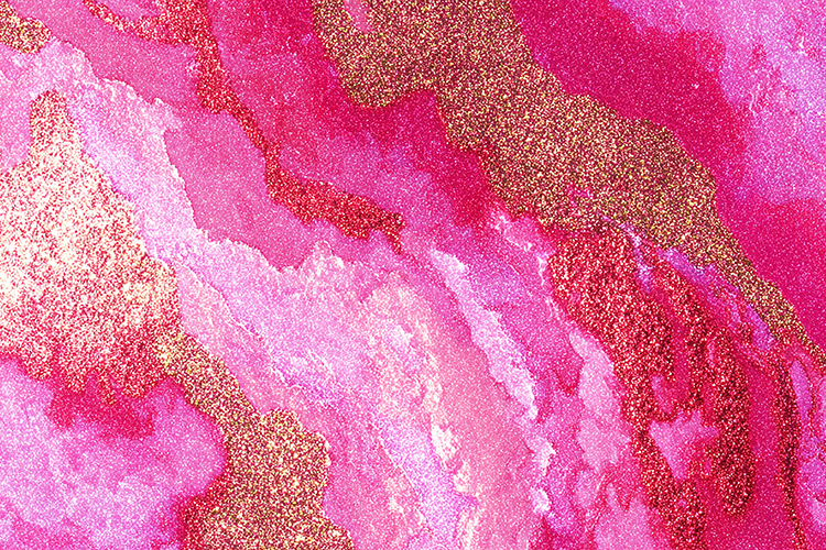 Pink and gold abstract background with glittery texture