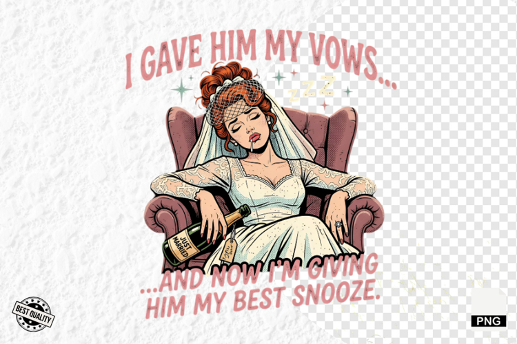 Vintage Funny Bride Sublimation PNG