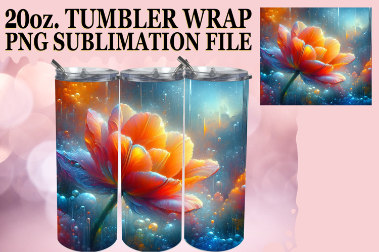 SWEET MOMENTS 20oz TUMBLER WRAP, 3D Flower