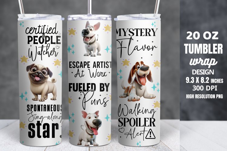 Funny Quotes 20oz Skinny Tumbler Sublimation example image 1
