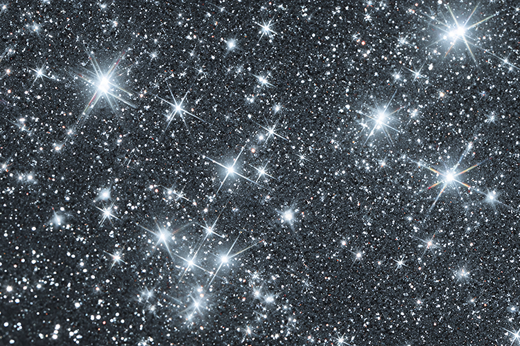 Starry night sky filled with countless sparkling stars