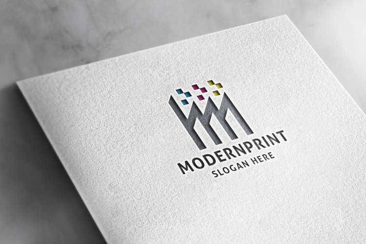 Modern Print Letter M Logo