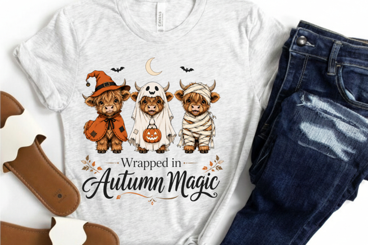 Wrapped In Autumn Magic PNG Sublimation Design - Cute