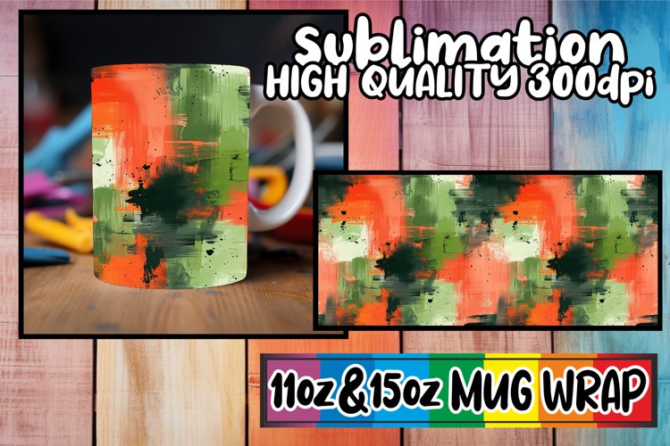 Spring-Themed Graffiti Mug Wrap Sublimation example image 1