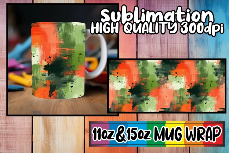 Spring-Themed Graffiti Mug Wrap Sublimation