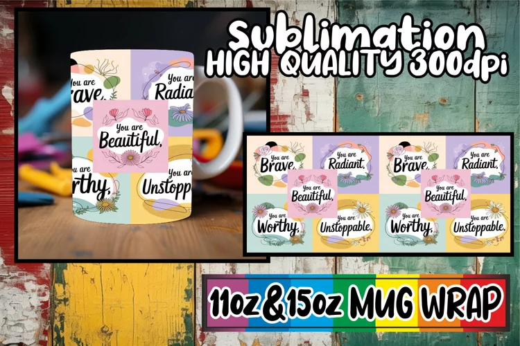 Whimsical evenings 11oz 15oz sublimation wrap, Quote