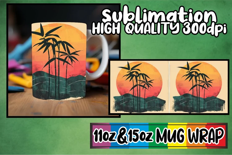 Retro Spring Bouquet: Mug Wrap Sublimation