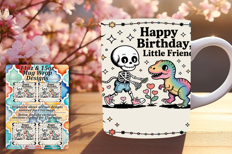 RADIANT PNG Mug Wrap Design 15oz , Funny Skeleton
