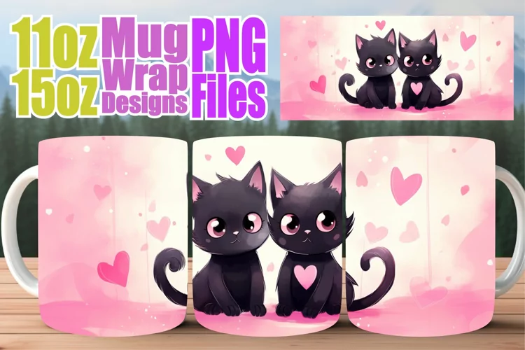 Charming Animal Designs: Sublimation Mug Wrap