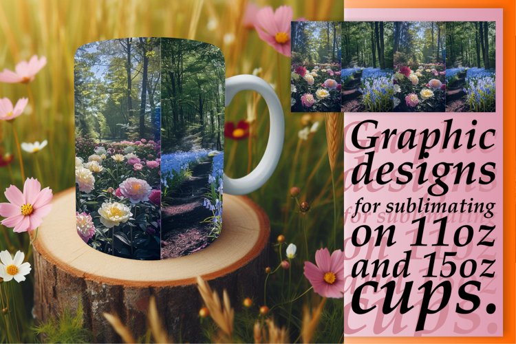 Majestic Landscape Mug Wrap Sublimation for 11oz/15oz