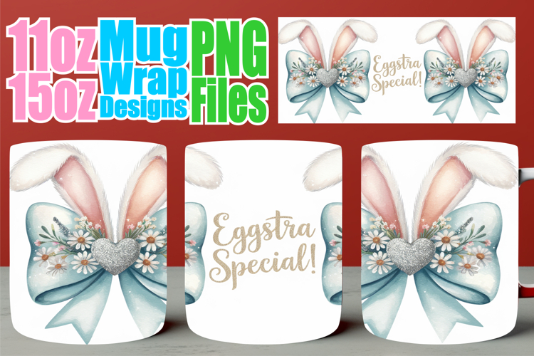 Nostalgic dreams 11oz 15oz mug wrap, Easter Bow