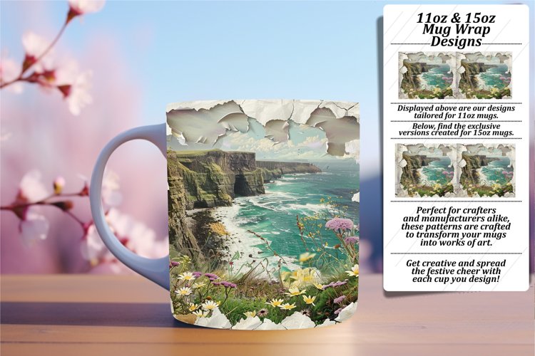 Coastal Paradise 3D Mug Wrap 11oz/15oz Sublime Beauty