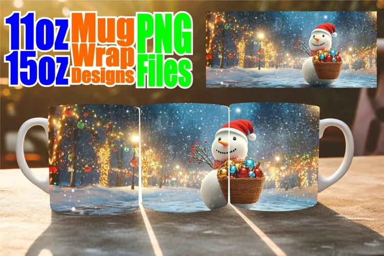 Joyful thoughts sublimation print wrap, Winter