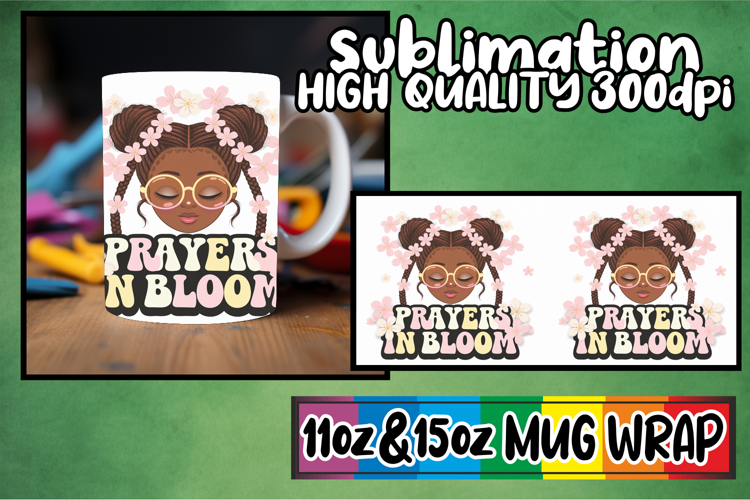 Unique vibes sublimation print wrap, Praying Woman