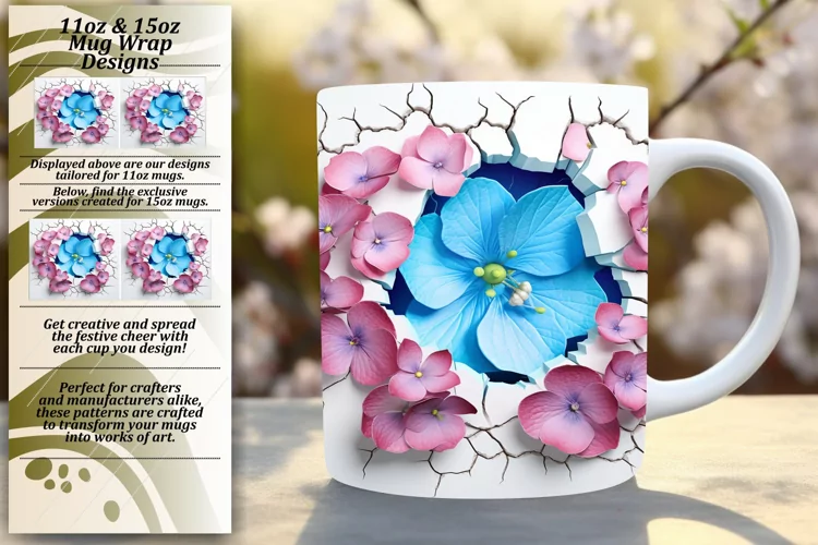 Spring Blossom Hole in Wall 3D Mug Charm