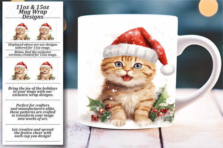 Merry Catmas Mug Wrap Sublimation