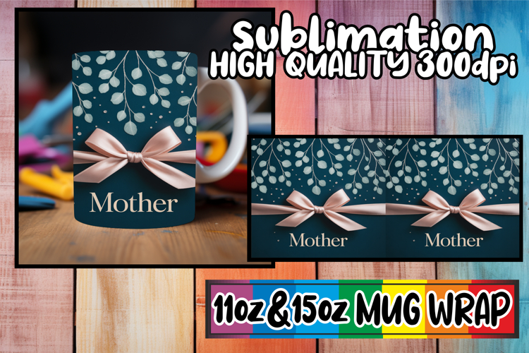 Cheerful thoughts 11oz 15oz sublimation wrap, Mothers Day