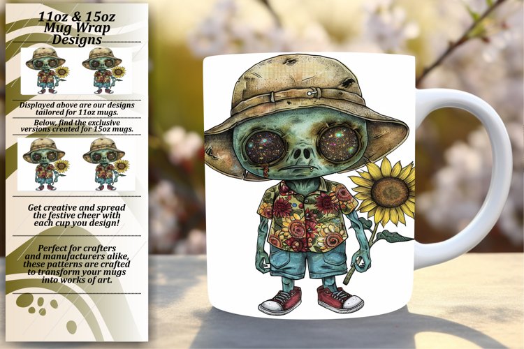 Autumn Scarecrow Mug Wrap Design for Sublimation