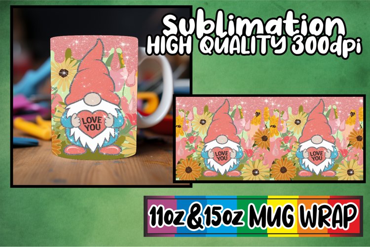 Sweet escapes 11oz 15oz sublimation wrap, Valentines example image 1