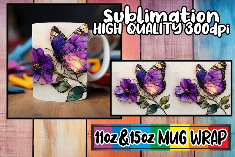 Dreamy vibes 11oz 15oz sublimation wrap, Animals