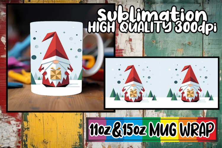 Colorful days sublimation print wrap, Gnomes example image 1