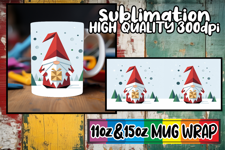 Colorful days sublimation print wrap, Gnomes
