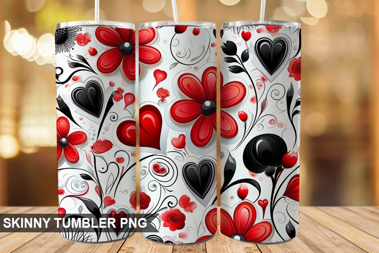 Valentines Day Tumbler Design | Sublimation Wrap 20 Oz