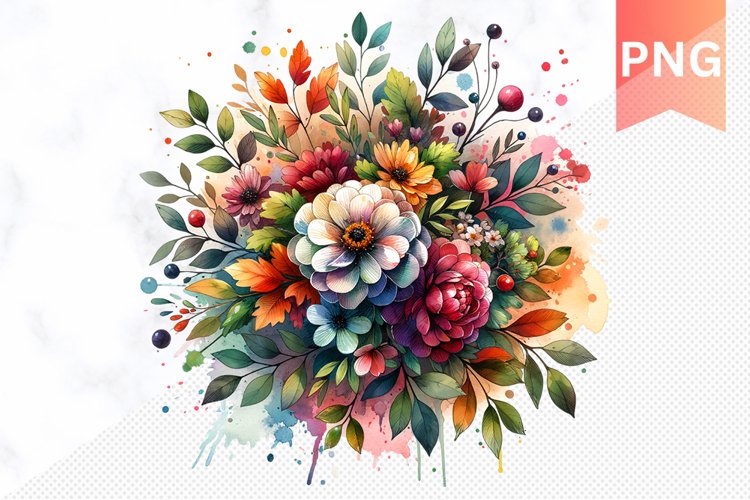 Autumn Botanical Sublimation - Clipart PNG Design
