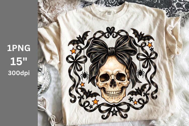 Halloween PNG, Skull PNG, Fall PNG, example image 1