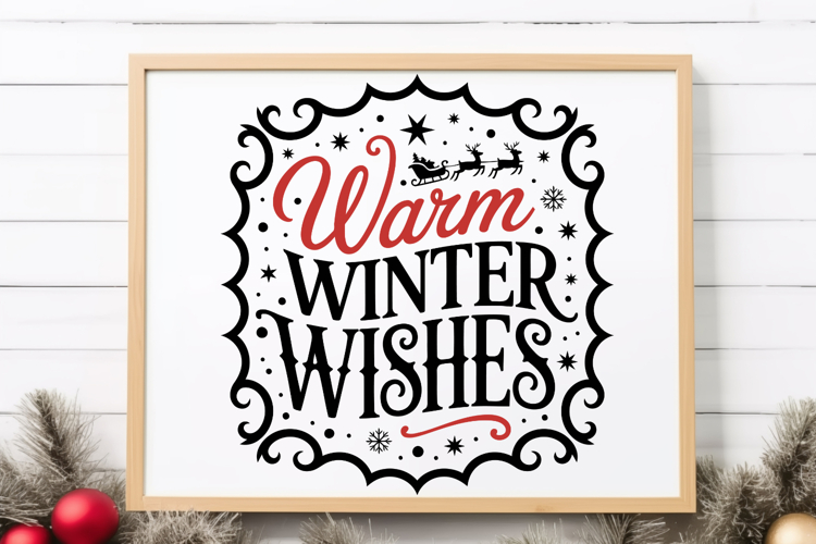 Warm Winter Wishes Svg | Christmas svg