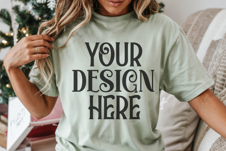 Bay Comfort Colors 1717 Christmas Mockup, CC 1717