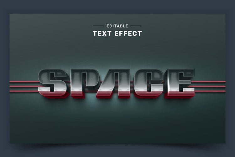 Editable Text Effect for Illustrator. Vector Graphic styles example image 1