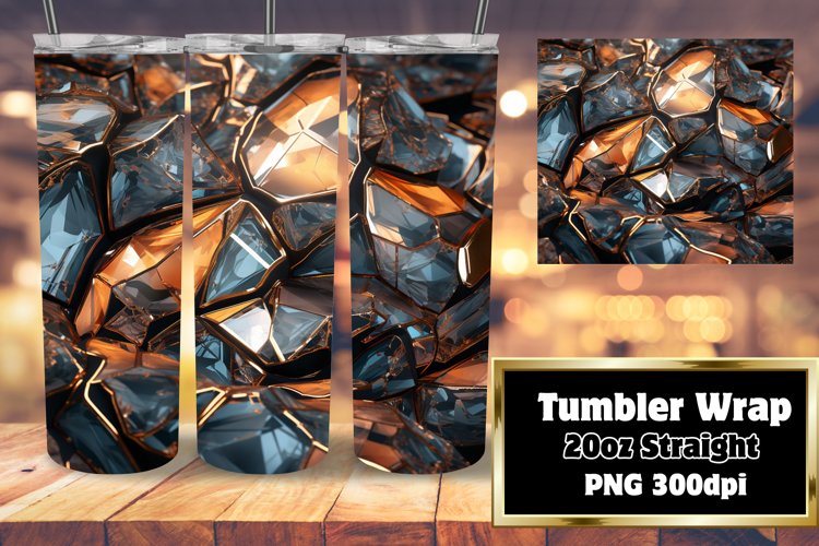 Marble 3D Tumbler 20oz Sublimation Wrap