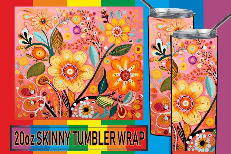 Kaleidoscope of Vibrant Hues: Colorful Tumbler Design