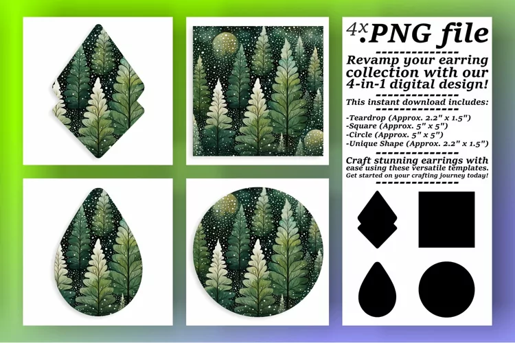 Round Circle Christmas Tree Keychain Art