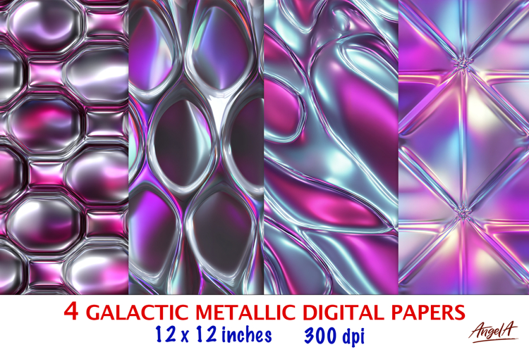 Bright color purple digital paper, Iridescent digital paper