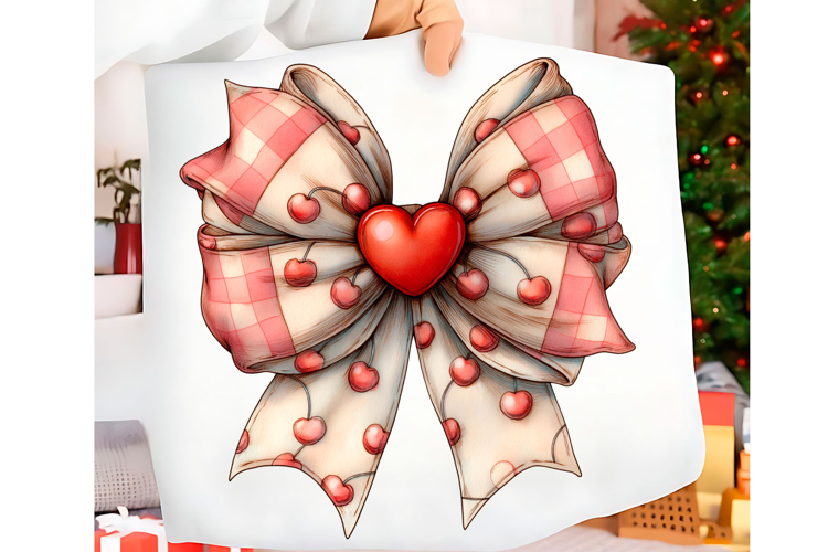 Valentines Day Coquette Bow PNG