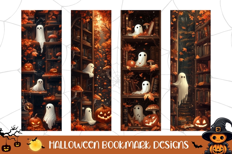 Halloween Ghost Bookmarks, Magic Bookmark PNG