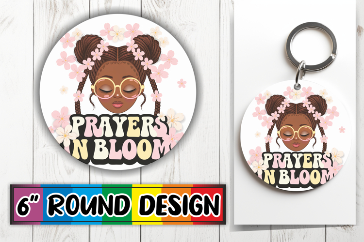 Radiant Car Coaster Circle Design, Praying Woman