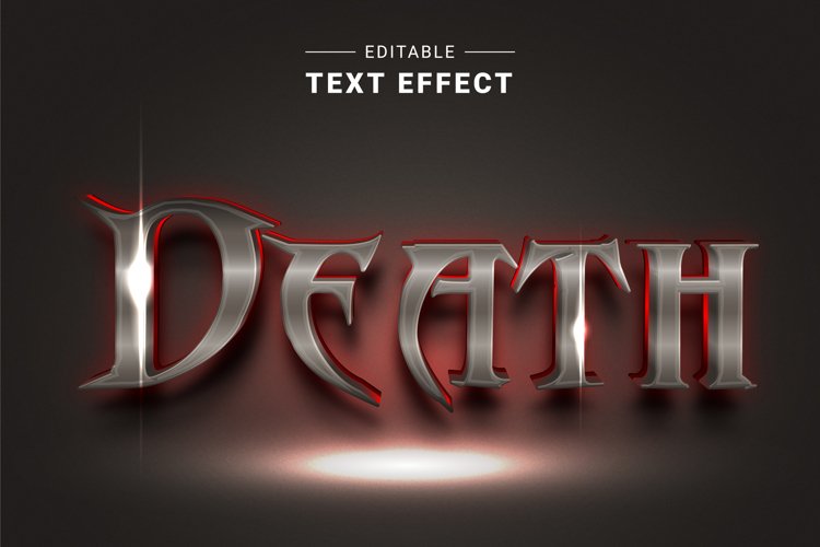Editable Text Effect for Illustrator. Vector Graphic styles example image 1