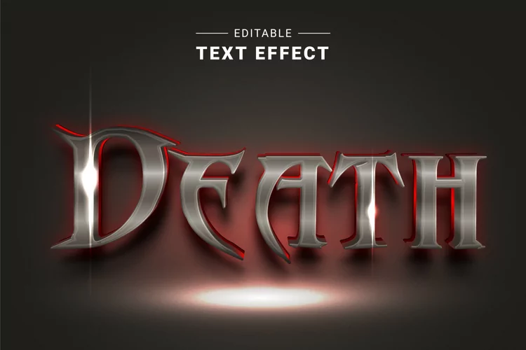 Editable Text Effect for Illustrator. Vector Graphic styles