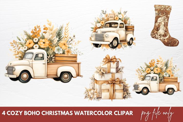 Boho Christmas Clipart Image 22
