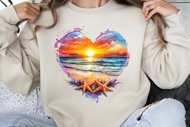 Watercolor Beach Clipart Image 15