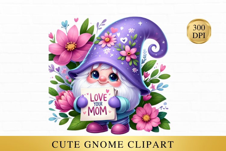 Cute Gnome Clipart Image 8
