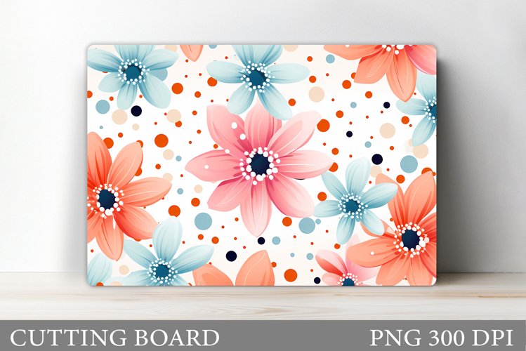 Flowers Cutting Board Design. Cutting Board Sublimation